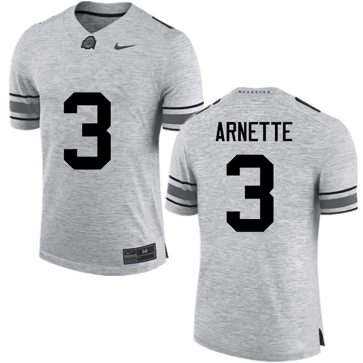 Damon Arnette Ohio State Buckeyes Men's NCAA #3 Nike Gray College Stitched Football Jersey QZR6156FS